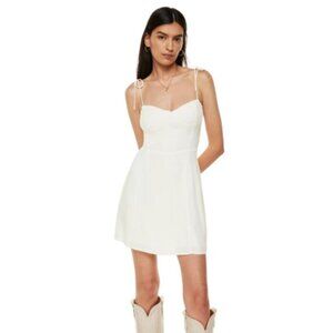 Aritzia Womens 6 Wilfred Sweetheart Bustier Mini White Dress
